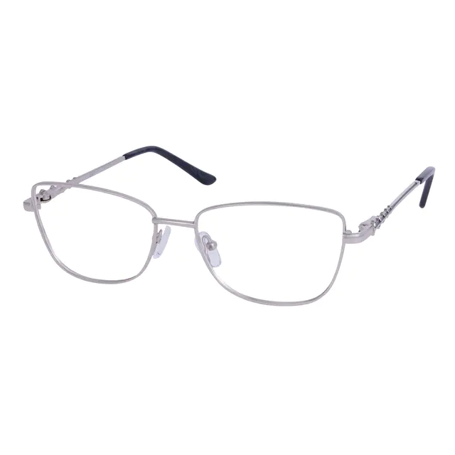 Square Silver Eyeglasses