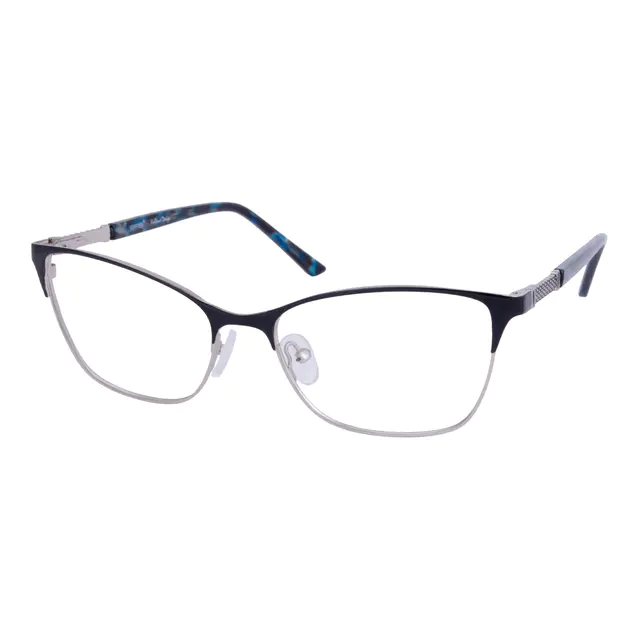 Browline Black/Silver Eyeglasses
