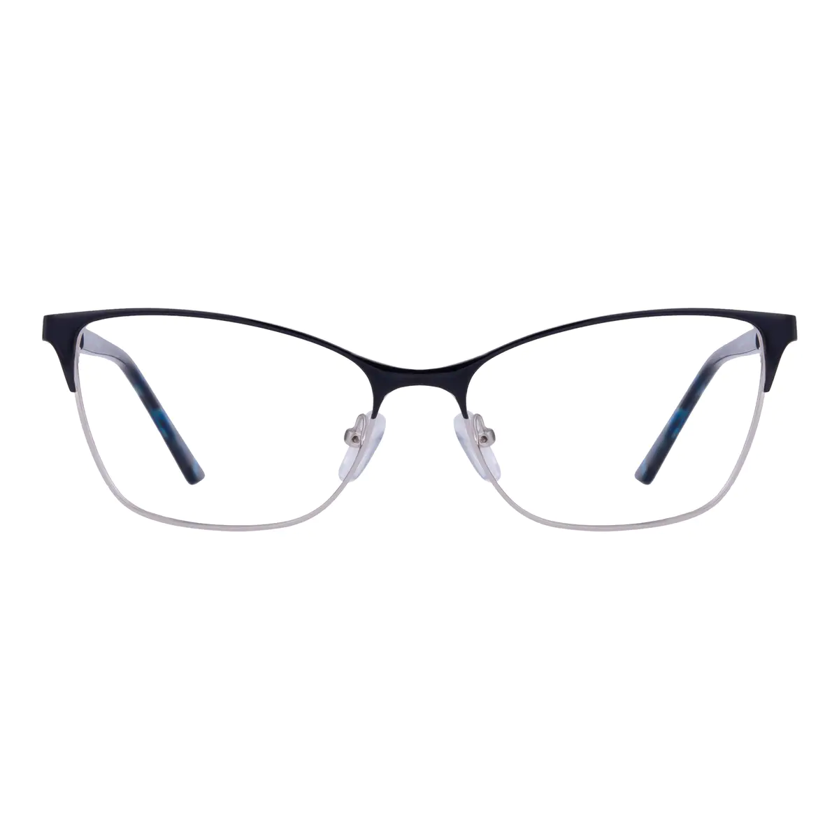 Browline Black/Silver Eyeglasses