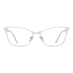 Browline Gold/White Eyeglasses