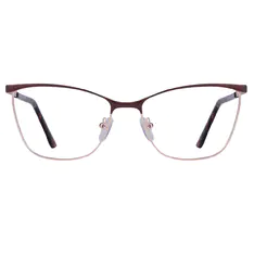 Square Brown/Gold Eyeglasses