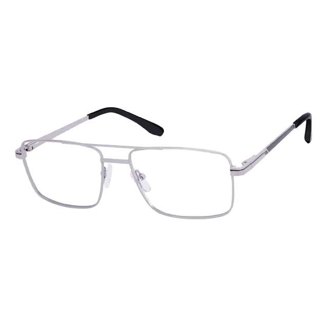 Rectangle Silver Eyeglasses