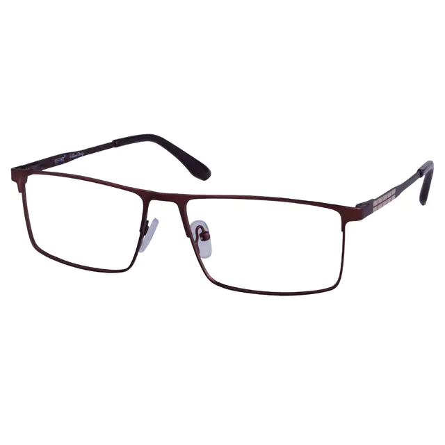 Rectangle Brown Eyeglasses