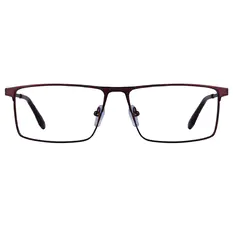 Rectangle Brown Eyeglasses