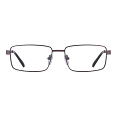 Rectangle Brown Eyeglasses