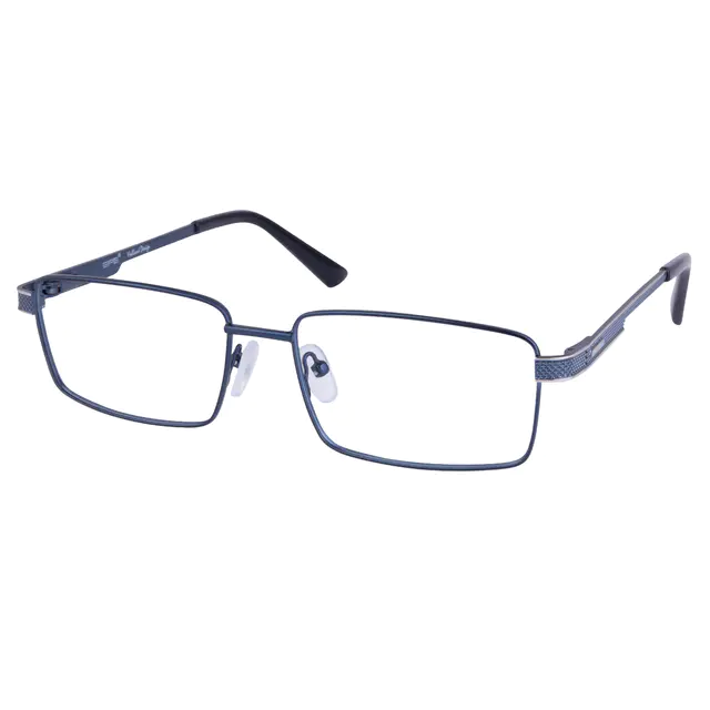 Rectangle Blue Eyeglasses