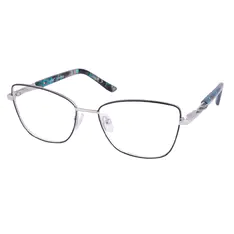 Square Black/Silver Eyeglasses