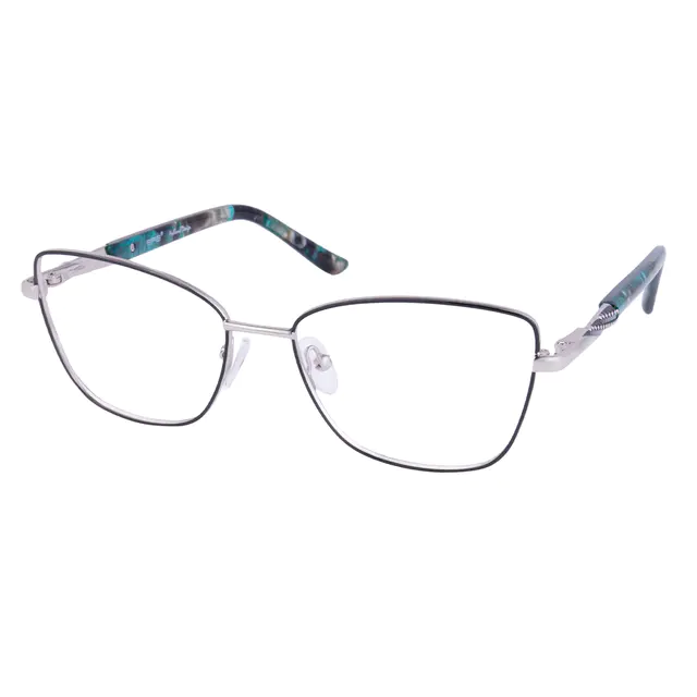 Square Black/Silver Eyeglasses