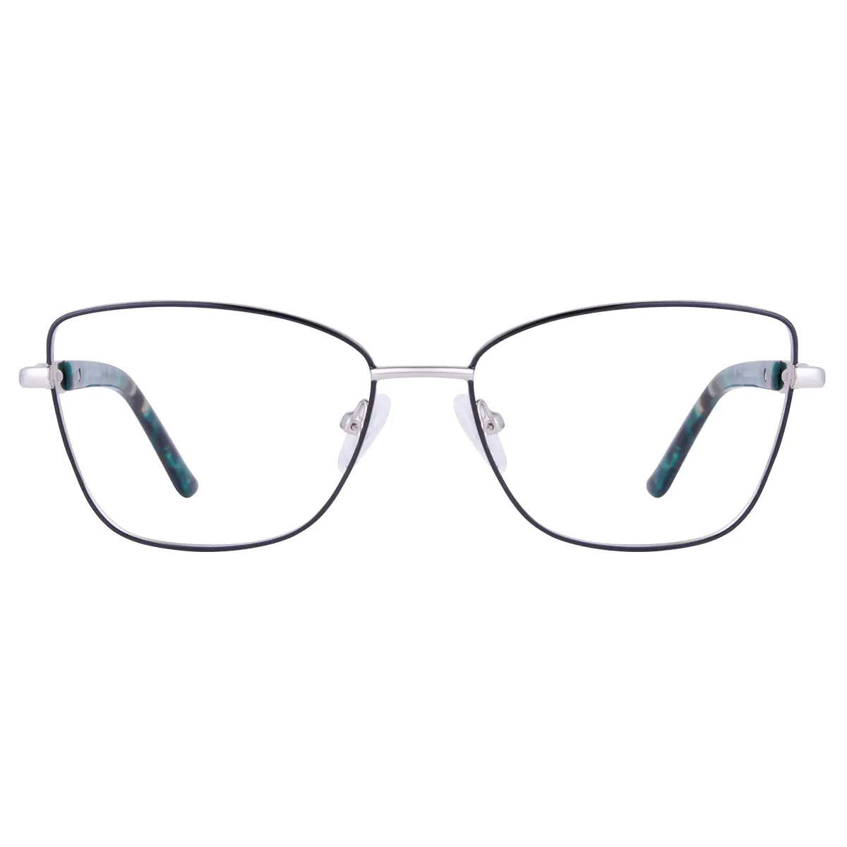 Square Black/Silver Eyeglasses