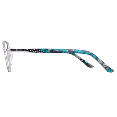 Square Black/Silver Eyeglasses