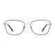 Square Black Silver Eyeglasses