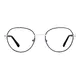 Round Black/Silver Eyeglasses