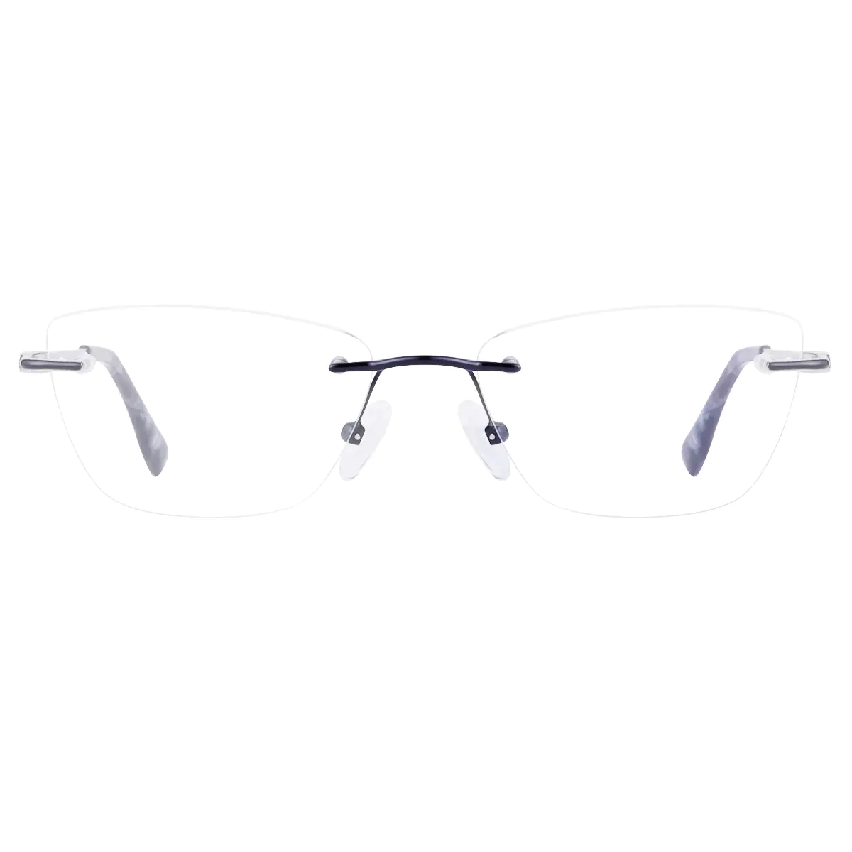 Square Black/Silver Eyeglasses
