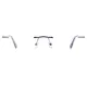 Square Black/Silver Eyeglasses