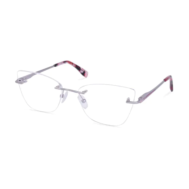 Square Silver Eyeglasses