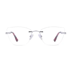 Square Silver Eyeglasses