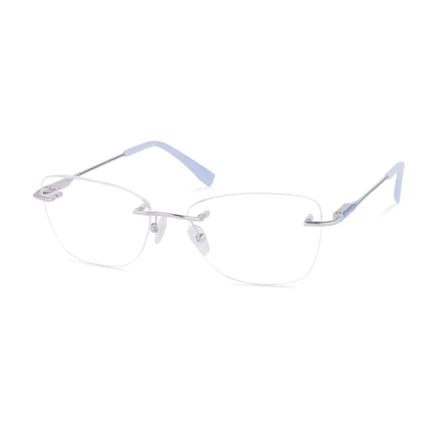 Square Silver Eyeglasses