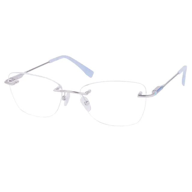 Square Silver Eyeglasses