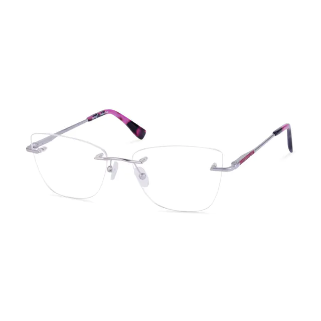 Square Silver Eyeglasses