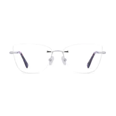 Square Silver Eyeglasses