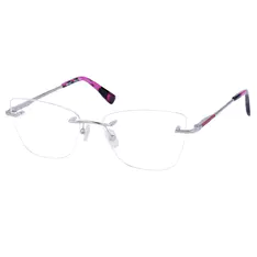 Square Silver Eyeglasses