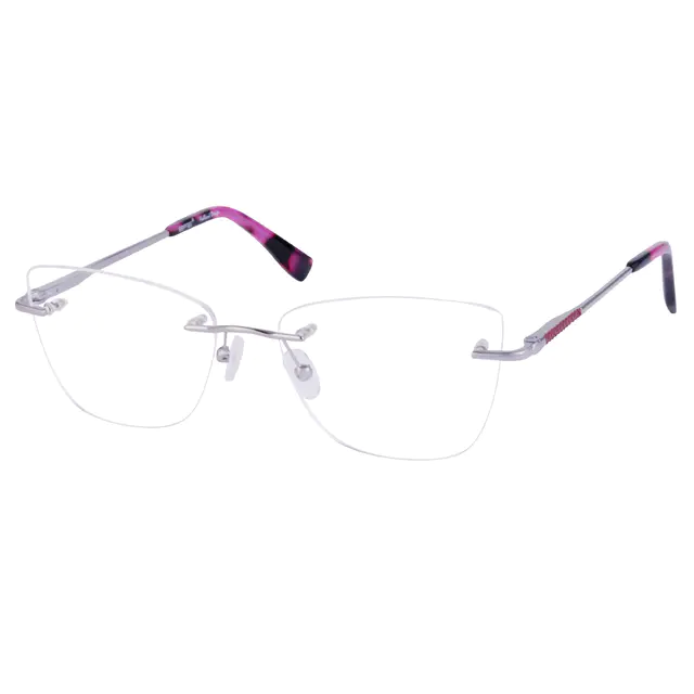Square Silver Eyeglasses