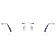 Square Silver Eyeglasses