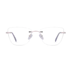 Rectangle Gold Eyeglasses