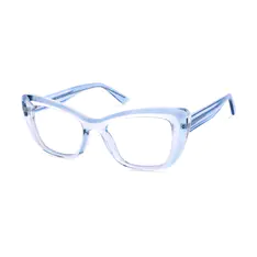 Rectangle Transparent Blue Eyeglasses