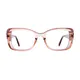 Rectangle Transparent Amber Eyeglasses
