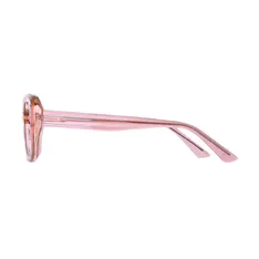 Rectangle Transparent Pink Eyeglasses