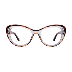 Cat-eye Tortoiseshell/Clear Eyeglasses