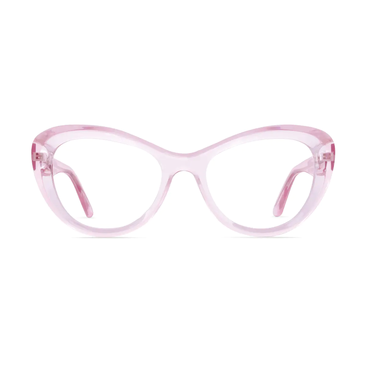 Cat-eye Transparent Pink Eyeglasses
