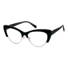 Cat-eye Black Gold Eyeglasses