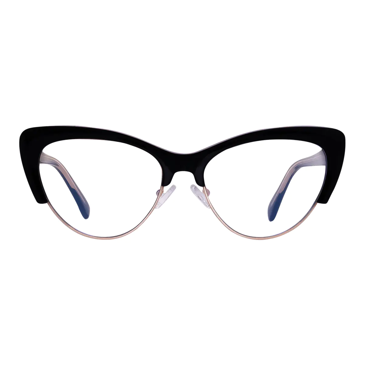 Cat-eye Black Gold Eyeglasses