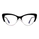 Cat-eye Black Gold Eyeglasses