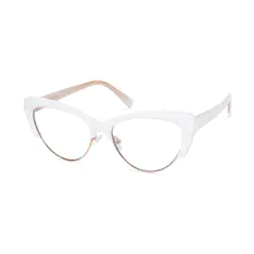 Cat-eye White/Gold Eyeglasses