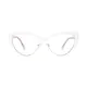 Cat-eye White/Gold Eyeglasses