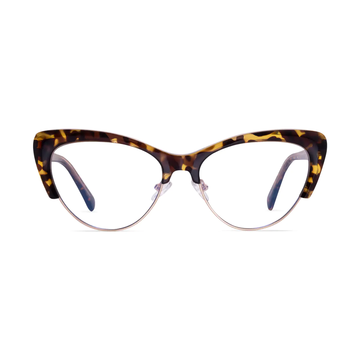 Cat-eye Tortoiseshell/Gold Eyeglasses