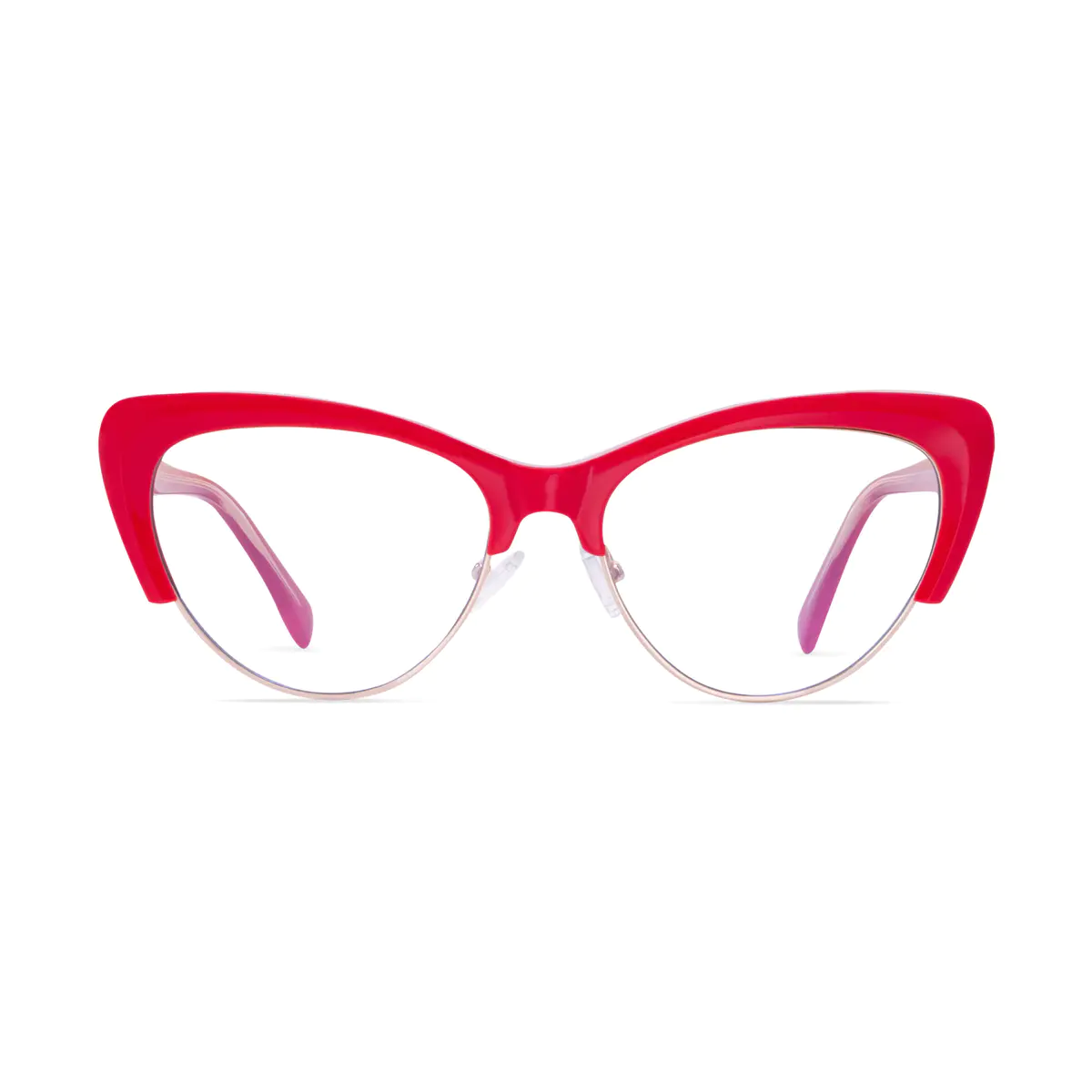 Cat-eye Red/Gold Eyeglasses