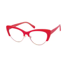 Cat-eye Red/Gold Eyeglasses