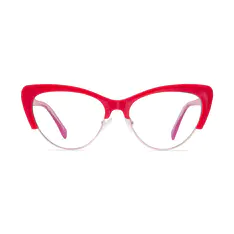 Cat-eye Red/Gold Eyeglasses