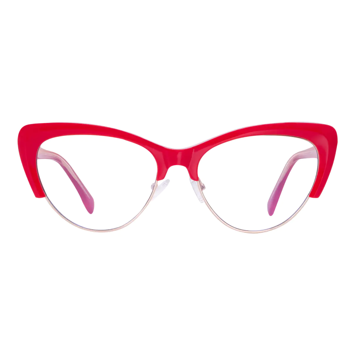 Cat-eye Red/Gold Eyeglasses