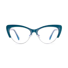 Cat-eye Navy Blue Eyeglasses