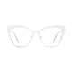 Cat-eye White/Gold Eyeglasses