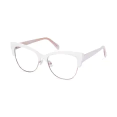 Cat-eye White/Gold Eyeglasses