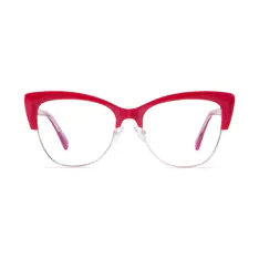 Cat-eye Red/Gold Eyeglasses