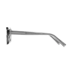 Rectangle Transparent Gray Eyeglasses