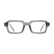 Rectangle Transparent Gray Eyeglasses