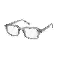 Rectangle Transparent Gray Eyeglasses